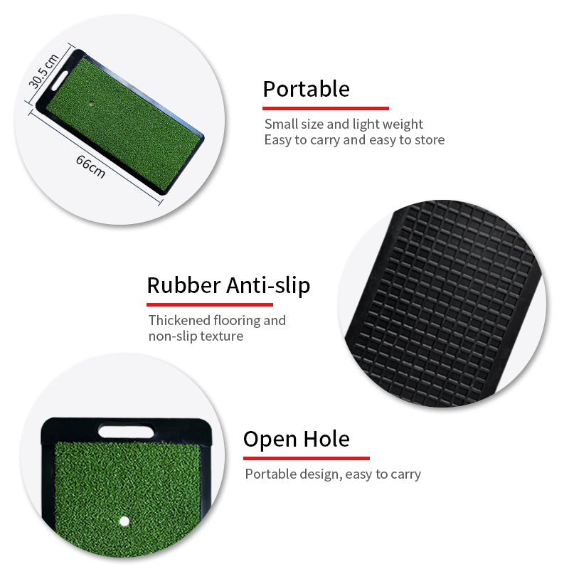 Golf Mat with Rubber Base and Handle
