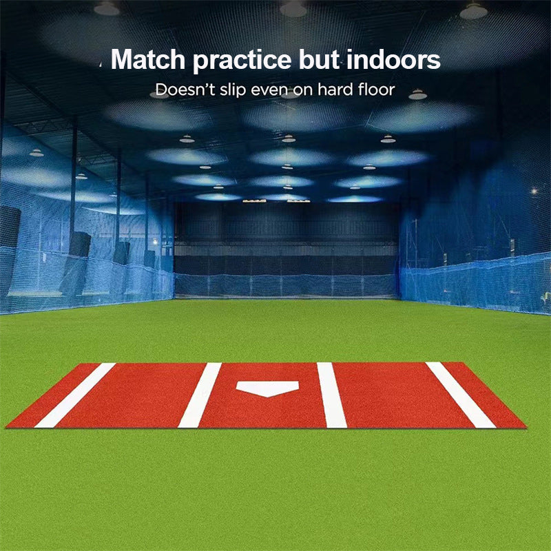 Baseball pitcher's mats: match practice but indoors, doesn't slip even on hard floor