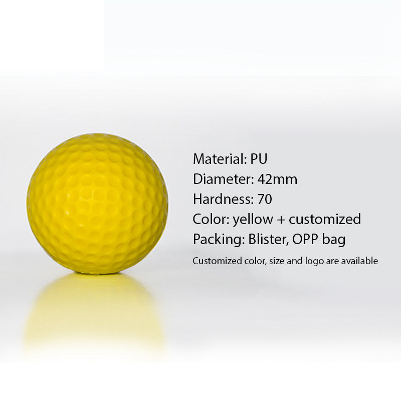 PU yellow golf ball