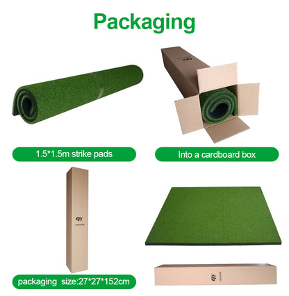 the procedures of packaging： roll the swing mat into the cardboard box, packaging size: 27*27*152cm