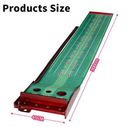 3 Holes Redwood Golf Putter Mat Product Size