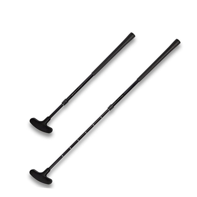 black Adjustable length telescopic golf putter