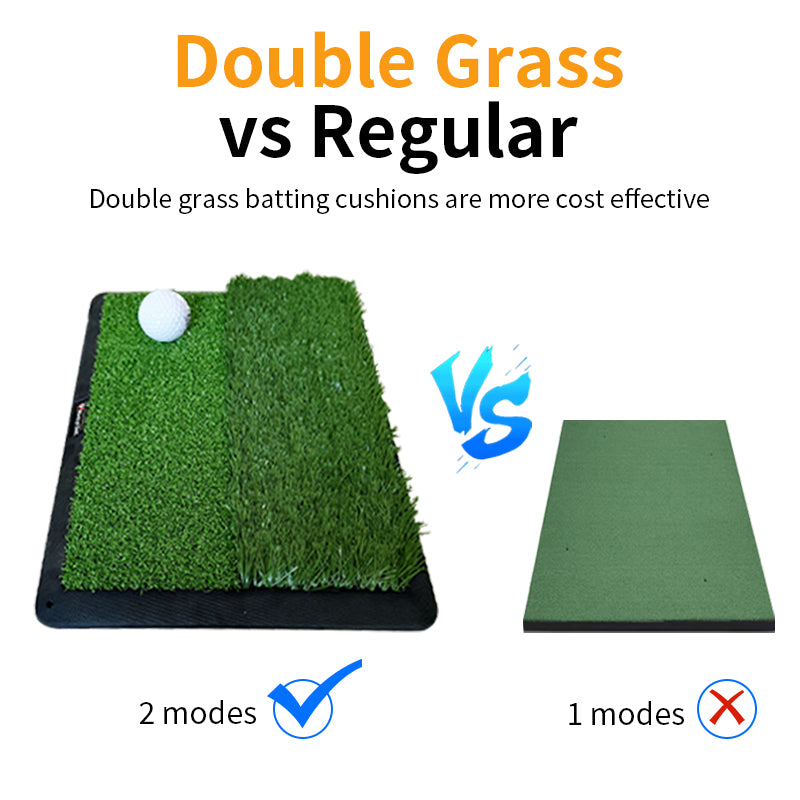 Dual-Turf Golf Hitting Mat Vs regular one turf Golf Hitting Mat