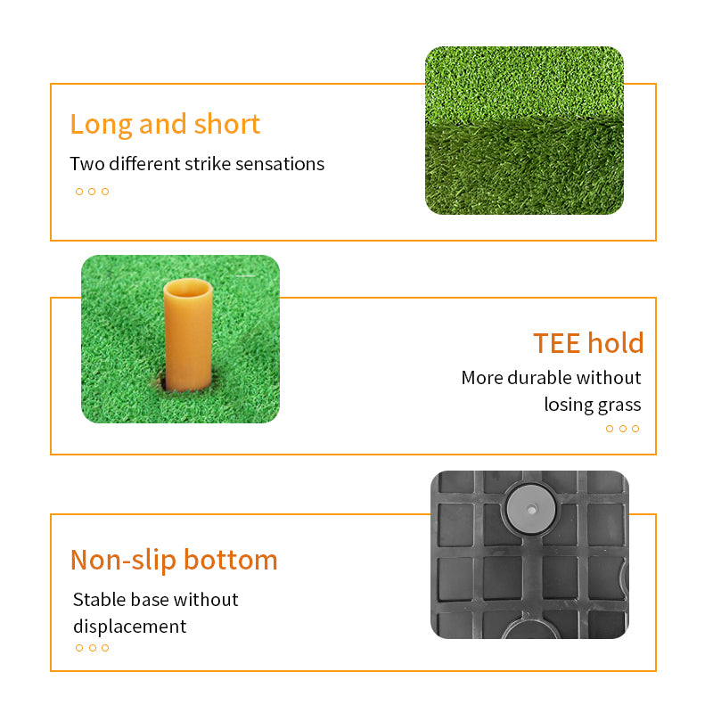 3 details of the Dual-Turf Golf Hitting Mat