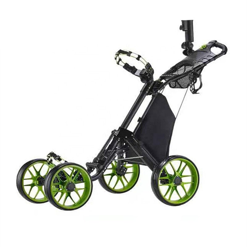 Green Foldable Multifunctional Four Wheels Golf Cart